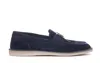 Dolce & Gabbana Dg Logo Suede Loafers In Blue