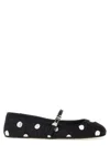Dolce & Gabbana Odette Polka-dot Satin Ballet Flats