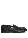 Dolce & Gabbana Slipper From The Dg Evening Line In Shiny Goatskin Woven In Black