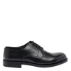 Dolce & Gabbana Lace-up Derby Shoes With A Brushed Finish In Black