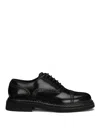 Dolce & Gabbana Black Leather Oxfords And Derbies In Negro