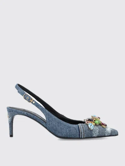 Dolce & Gabbana Flat Shoes  Woman Color Blue