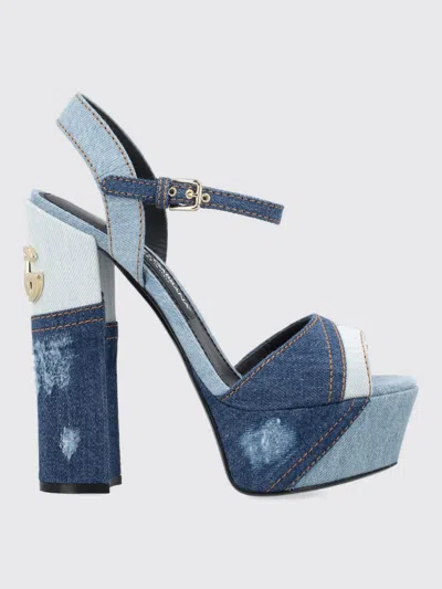 Dolce & Gabbana Flat Shoes  Woman Color Blue