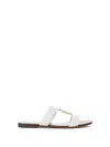Dolce & Gabbana Ciabatta In Pelle Di Vitello Con Logo Dg In Optical White