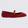 Dolce & Gabbana Red Satin Ballerinas In Brown