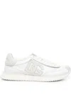 Dolce & Gabbana Low-profile Sneakers With Textured Logo Detail In White