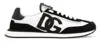 Dolce & Gabbana Men Low-top Mesh Sneakers With Suede Inserts In White