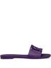 Dolce & Gabbana Dolce&gabbana Bianca Interlock Slide Sandal In Purple