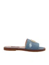 Dolce & Gabbana Logo-plaque Slides In Blue