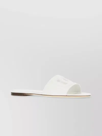 DOLCE & GABBANA FLAT SOLE CALF LEATHER SLIPPERS