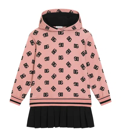 DOLCE & GABBANA FLEECE DG LOGO DRESS