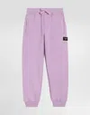 Dolce & Gabbana Fleece Jogging Pants With Branded Tag In Lilac