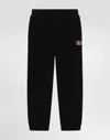 Dolce & Gabbana Fleece Jogging Pants With Dg Logo In Black