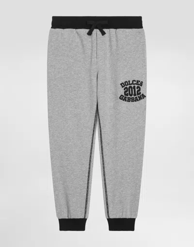 Dolce & Gabbana Fleece Jogging Trousers With Dolce&gabbana Embroidery