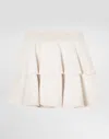 Dolce & Gabbana Fleece Skirt With Laser-cut Dg Logo In Neutral