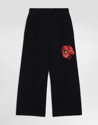 Dolce & Gabbana Kids' Fleece Sweatpants In Black