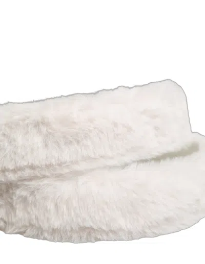 Dolce & Gabbana Fleece With Logo-embossed Buckle Belt In White