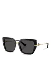 Dolce & Gabbana Womens Black Dg4373 Square-frame Acetate Sunglasses In Black