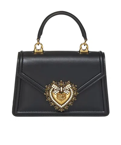 Dolce & Gabbana Flip Shoulder Bag In Black