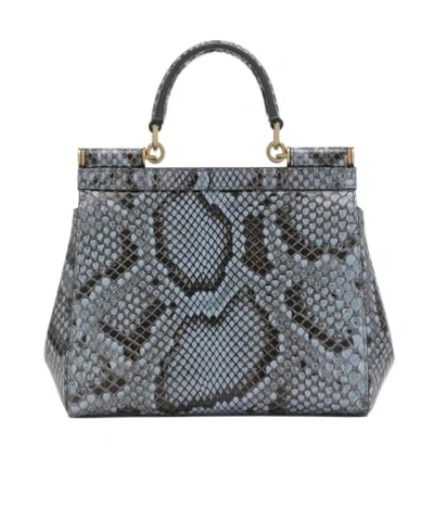 Dolce & Gabbana Flip Shoulder Bag In Gray