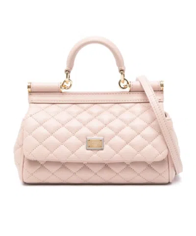 Dolce & Gabbana Flip Shoulder Bag In Nude