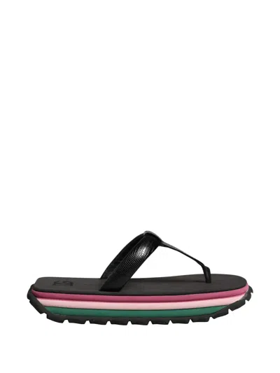 Dolce & Gabbana Flip-flops Mit Dicker Sohle In Black
