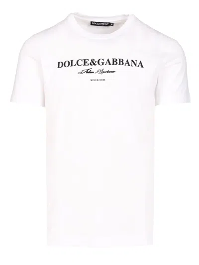 Dolce & Gabbana Cotton T-shirt With Print In White