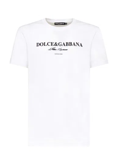 Dolce & Gabbana Cotton T-shirt With Print In White