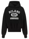 Dolce & Gabbana Hooded Sweatshirt In Jersey With Print In Black