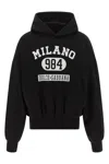 Dolce & Gabbana Hooded Sweatshirt In Jersey With Print In Black