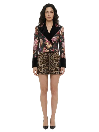 Dolce & Gabbana Floral And Animal Print Blazer In Multi