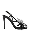 Dolce & Gabbana Patent Leather Sandals In Black
