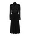 Dolce & Gabbana Chiffon Midi Shirt Dress In Black