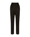 Dolce & Gabbana Floral Jacquard Pants In Black