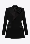 Dolce & Gabbana Classic Double-breasted Wool Jacket For Women In Black