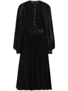 Dolce & Gabbana Floral-appliqué Midi Dress In Black