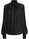 Dolce & Gabbana Floral-appliqué Shirt In Black