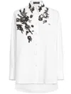 Dolce & Gabbana Dolce&gabbana Floral Lace High-low Button-up Shirt In White