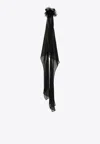 Dolce & Gabbana Chiffon Top With Flower In Black