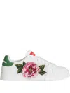 Dolce & Gabbana Floral-appliqué Sneakers In White