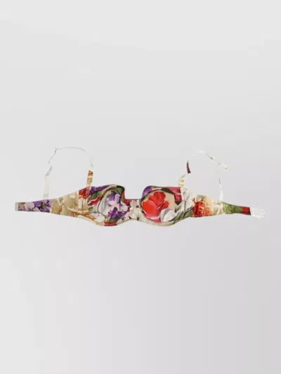 Dolce & Gabbana Floral Balconette Bra Semi Padded Underwear