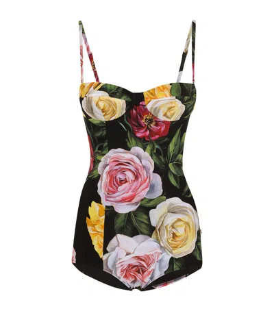 Dolce & Gabbana Floral Balconette Swimsuit In Multi