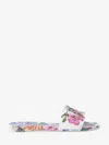 Dolce & Gabbana Floral Beachwear Slides In Multicolor