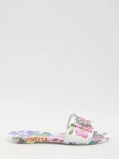 DOLCE & GABBANA FLORAL BEACHWEAR SLIDES
