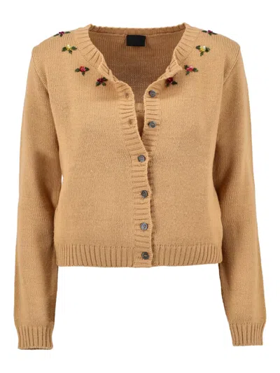 Pre-owned Dolce & Gabbana Floral Beaded Cardigan In Neutral