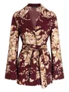 Dolce & Gabbana Floral Belted Shirt In Red
