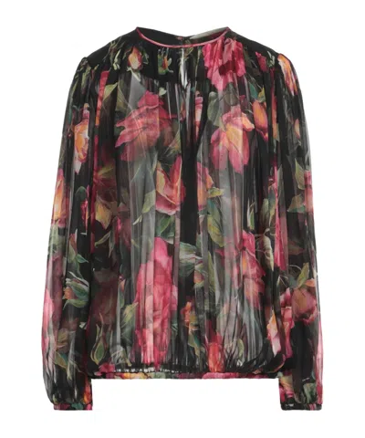 Dolce & Gabbana Floral Bohemian Shirt In Black