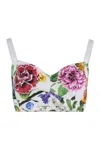 Dolce & Gabbana Corset Bralette Top With Print