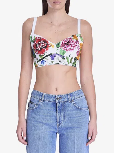 Dolce & Gabbana Floral Bralette Top In Multicolor