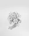 Dolce & Gabbana Rhinestone-embellished Floral Brooch In Transparent